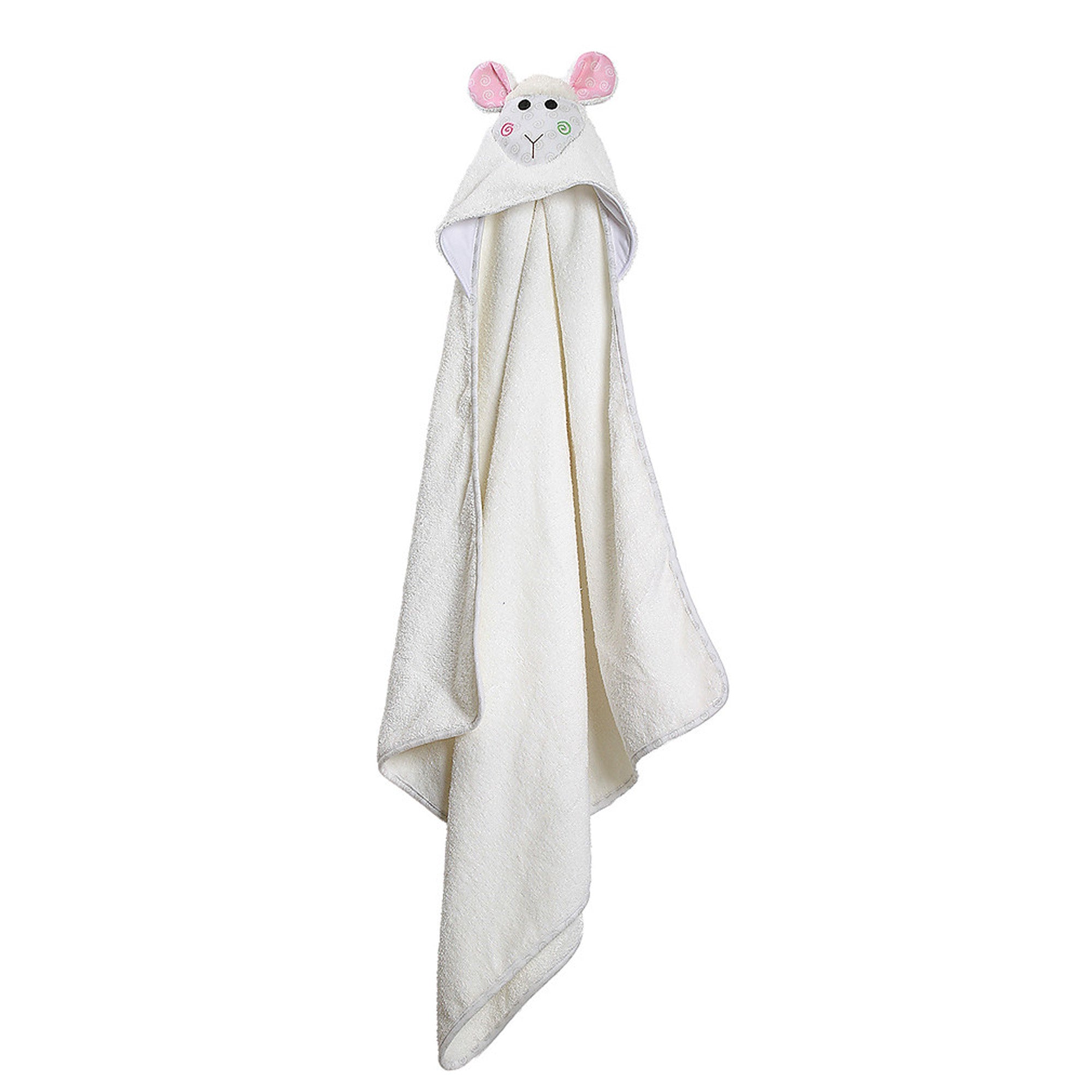 Baby Plush Terry Hooded Bath Towel - Lola the Lamb