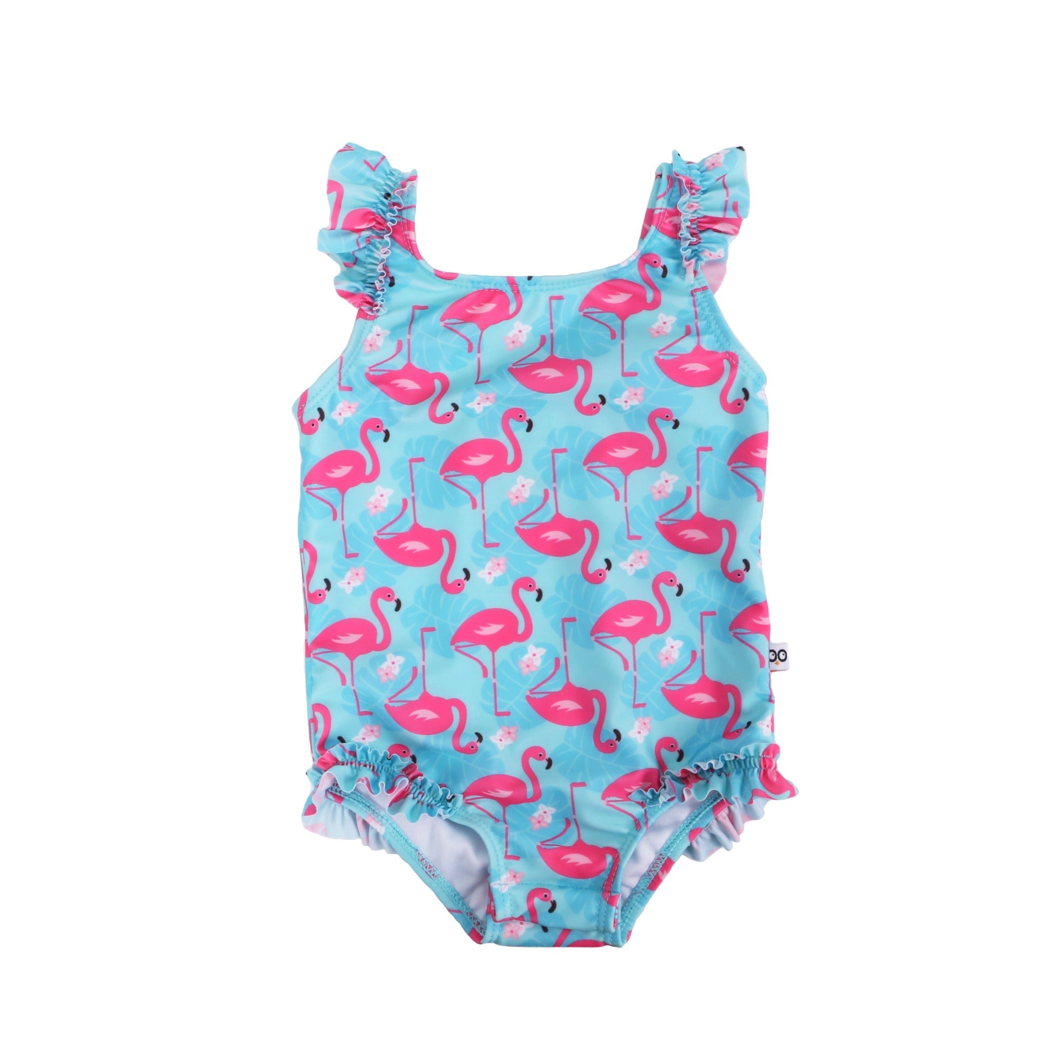 Baby Ruffled One Piece Swimsuit Flamingo – ZOOCCHINI