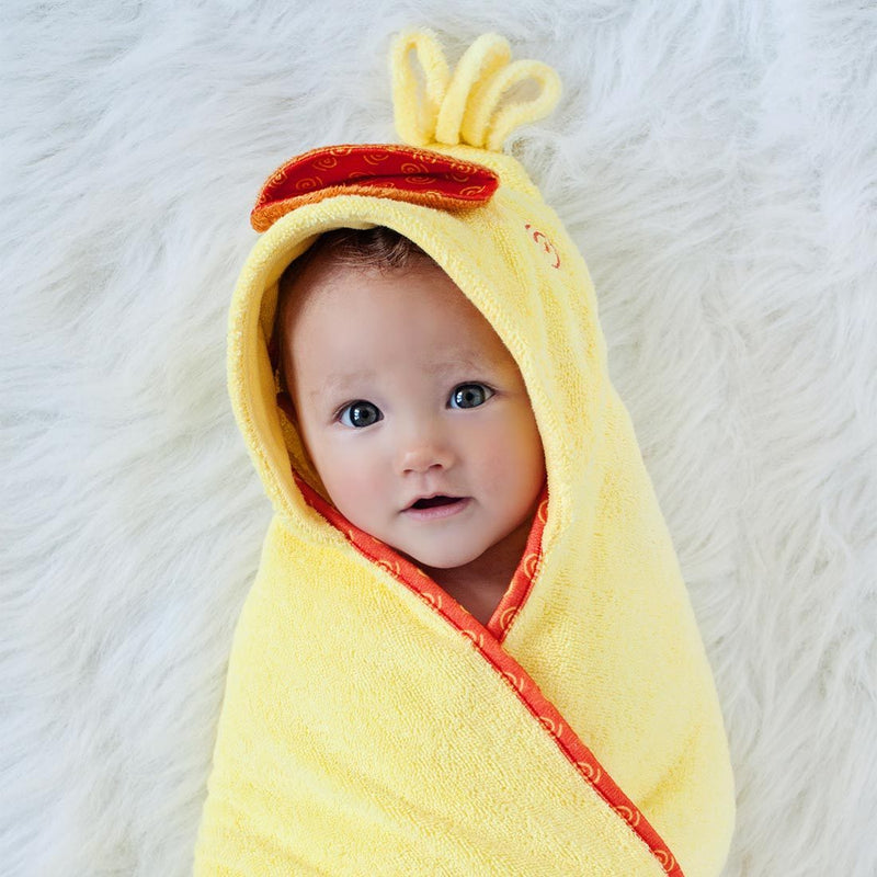 Baby Plush Terry Hooded Bath Towel - Puddles the Duck