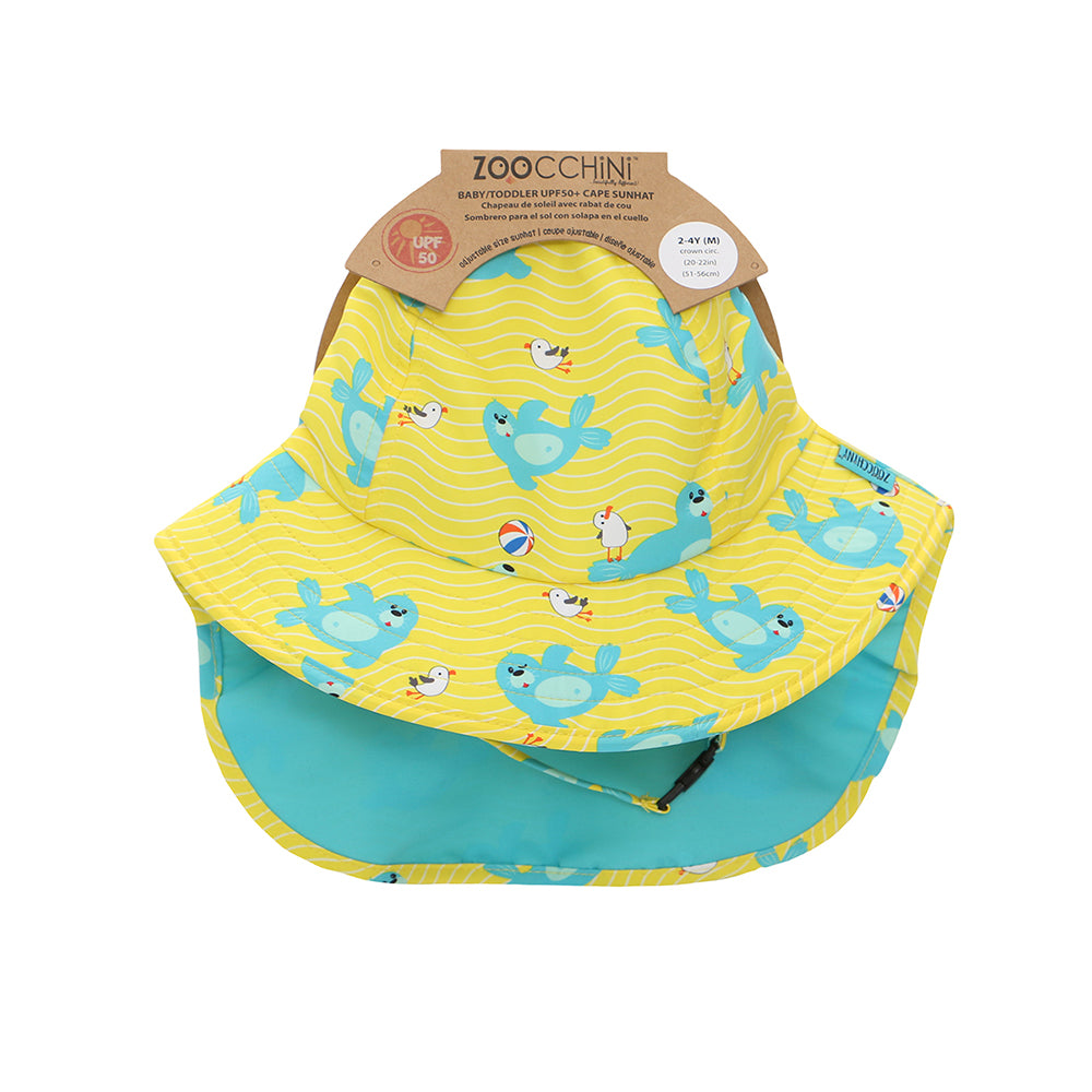 ZOOCCHINI Baby/Toddler Cape Sunhat - Sydney the Seal