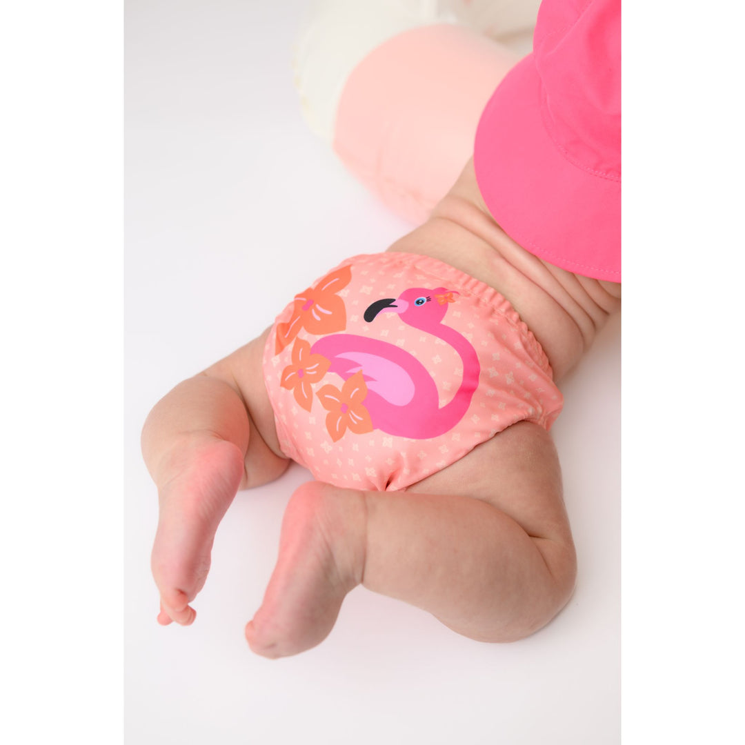 Baby/Toddler Reusable Swim Diaper Set (2 Pcs) - Franny the Flamingo