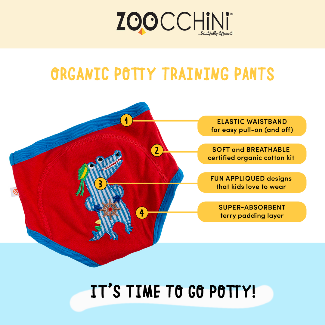 Toddler Organic Potty Training Pants (3-pk) - Garden Creatures