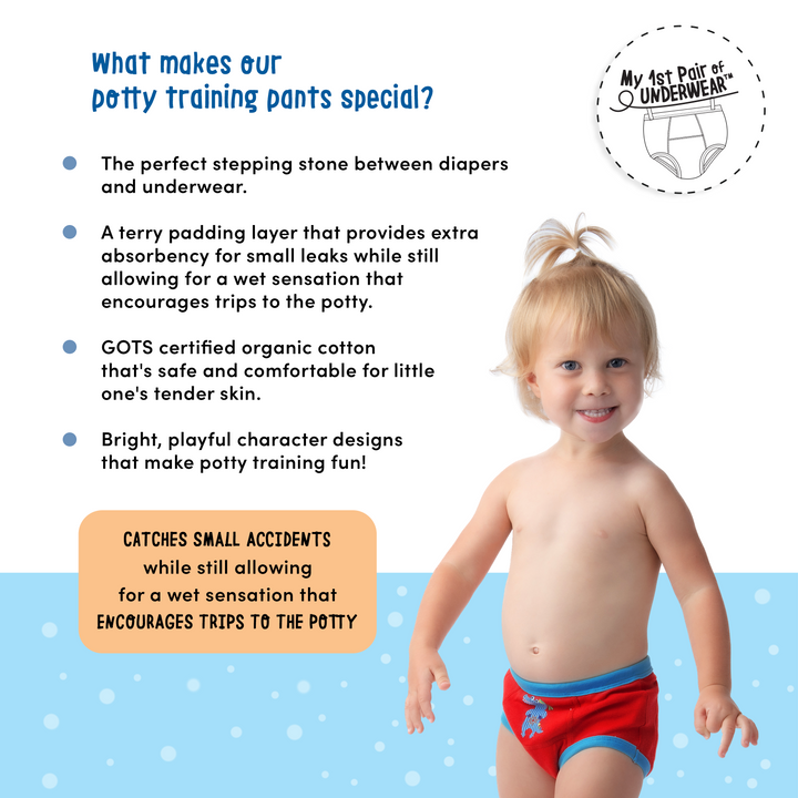Toddler Organic Potty Training Pants (3-pk) - Garden Creatures
