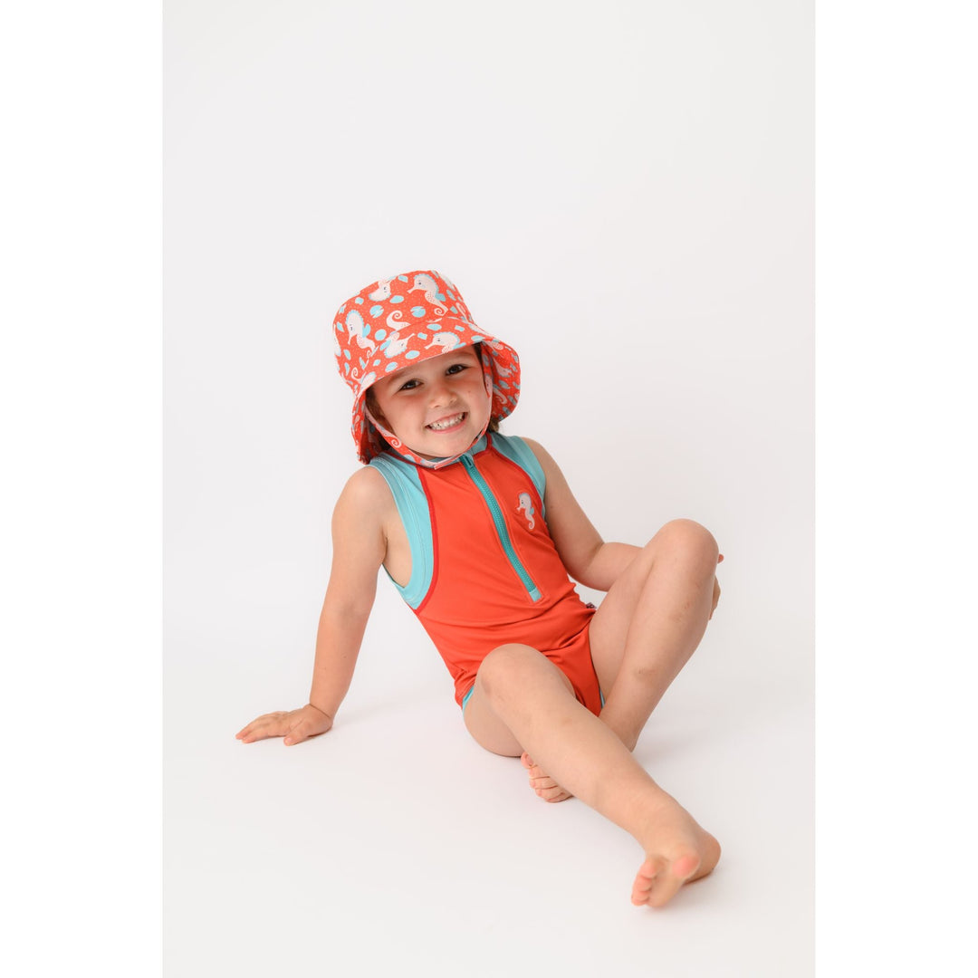 Baby/Toddler Printed Bucket Sun Hat - Sally the Seahorse
