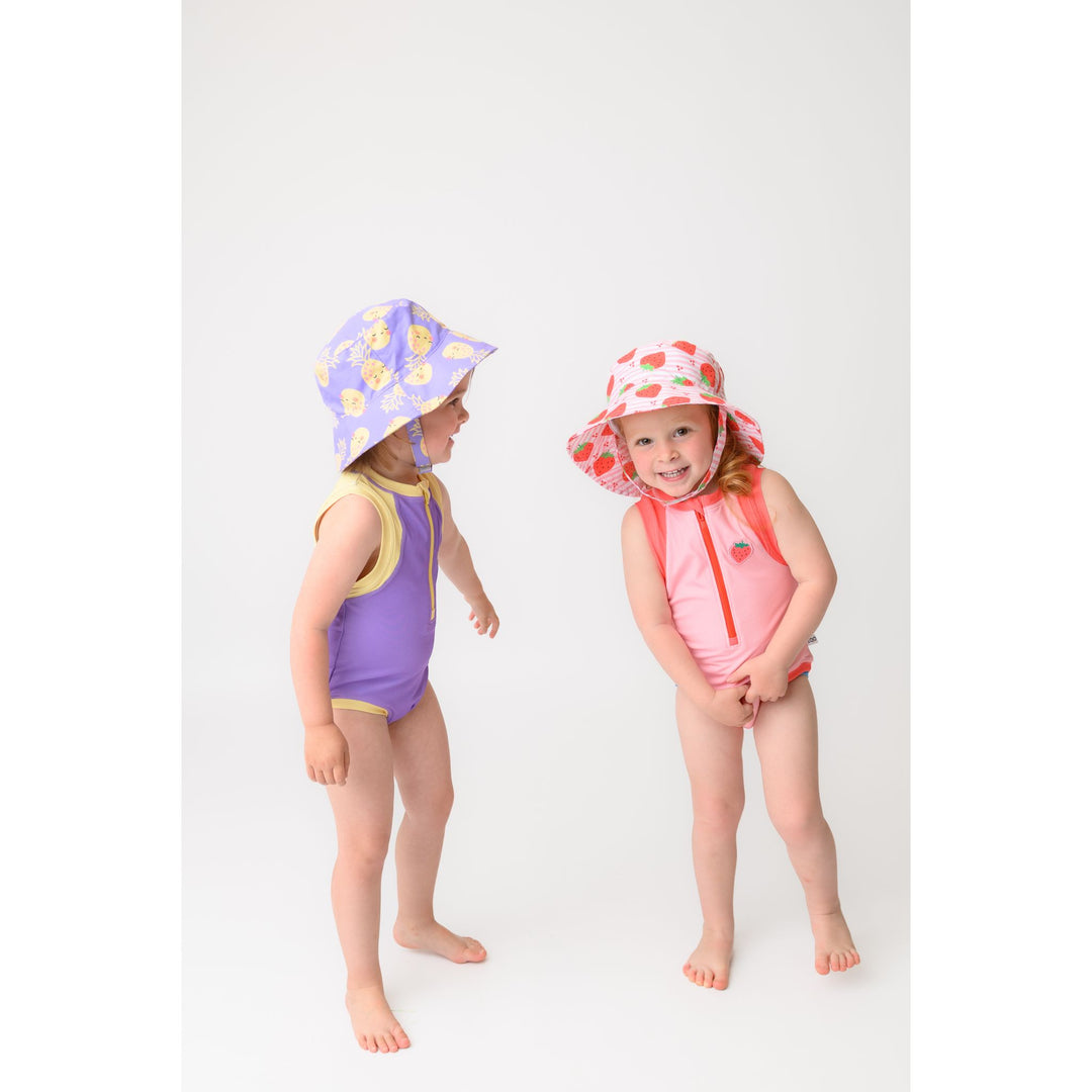 Girls Baby/Toddler Sleeveless One Piece Solid Swimsuit - Pineapple