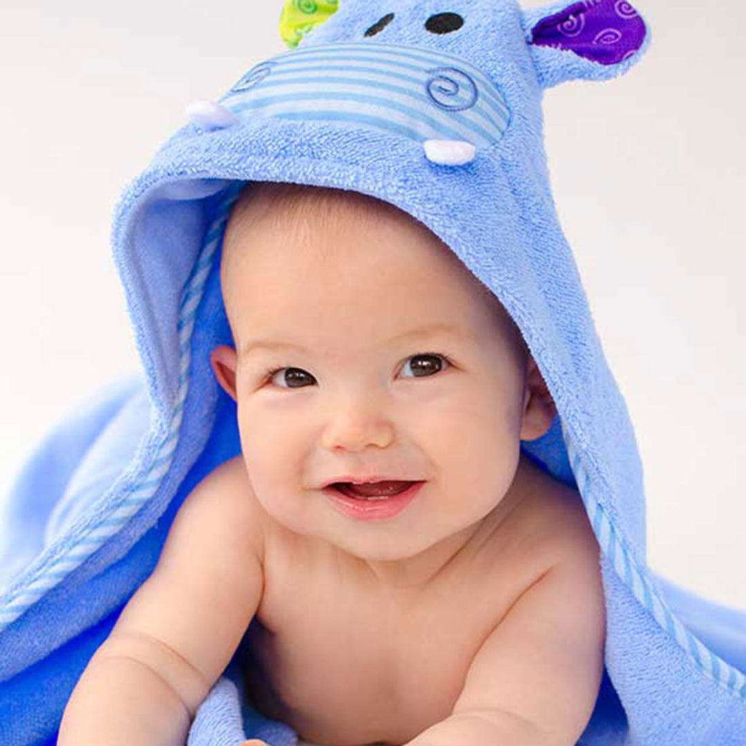 Baby Plush Terry Hooded Bath Towel - Henry the Hippo
