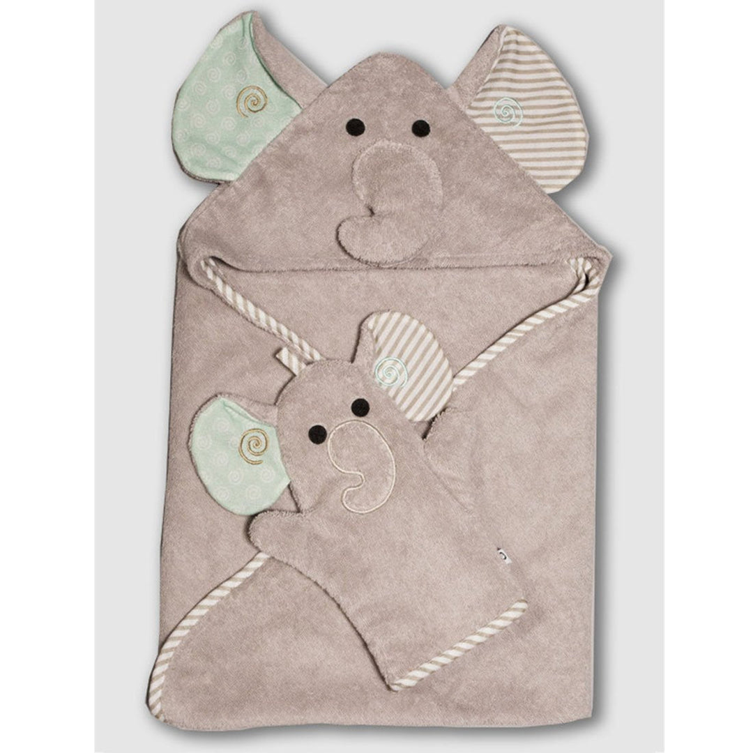 Baby Snow Terry Bath Mitt - Elle the Elephant