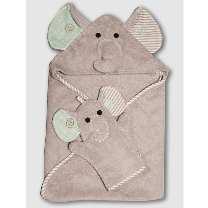 Baby Snow Terry Bath Mitt - Elle the Elephant