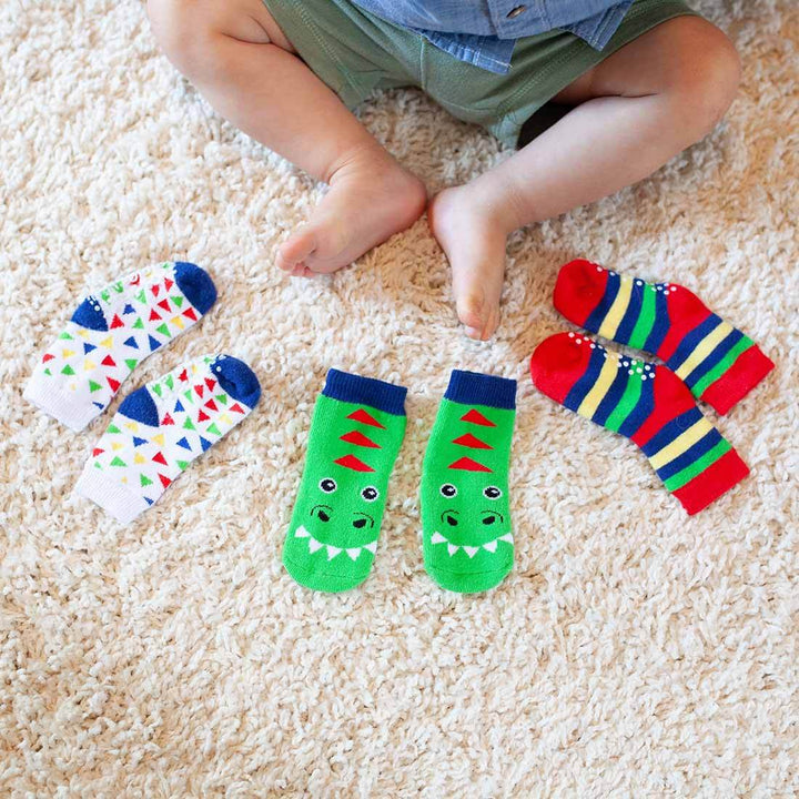 Baby/Toddler Terry Socks Set (3-pk) - Devin the Dinosaur