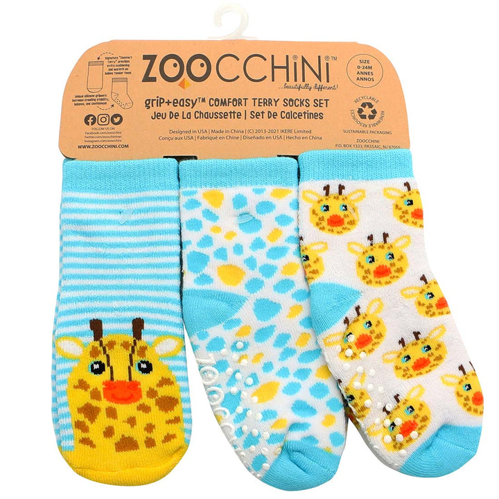 Baby/Toddler Terry Socks Set (3-pk) - Jaime the Giraffe