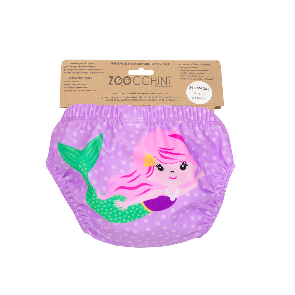 Baby/Toddler Reusable Swim Diaper Set (2 Pcs) - Mia the Mermaid