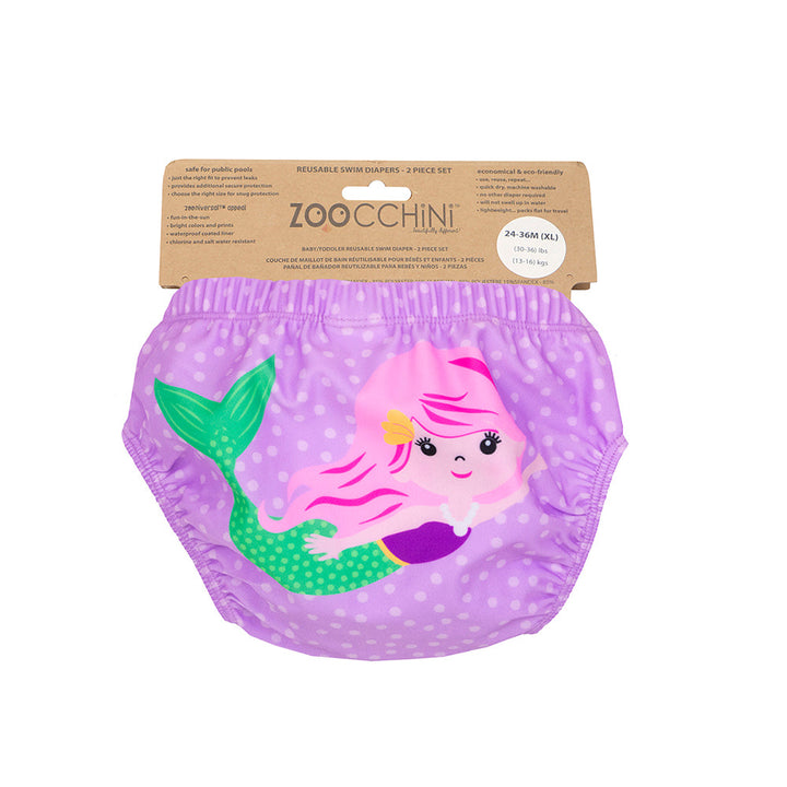 Baby/Toddler Reusable Swim Diaper Set (2 Pcs) - Mia the Mermaid