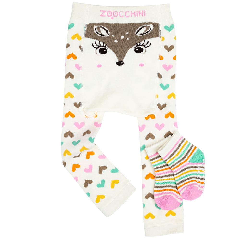 ZOOCCHINI grip+easy™ Comfort Crawler Legging & Socks Set - Fiona the Fawn