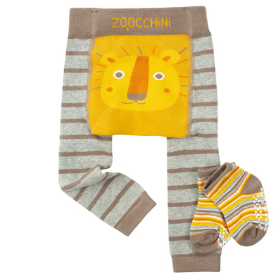 Baby/Toddler Crawler Leggings & Socks Set - Leo the Lion