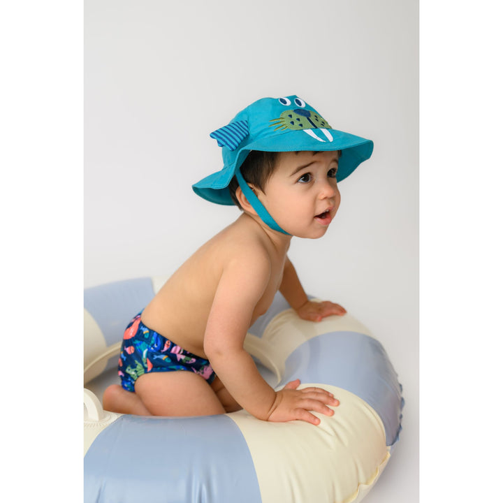 Baby Swim Diaper & Sun Hat Set - Wally the Walrus