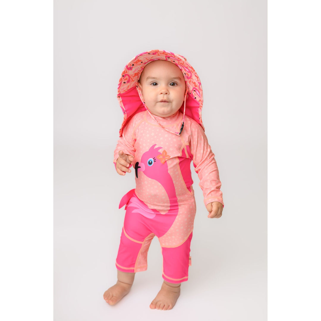 Baby/Toddler Rash Guard One Piece Swimsuit - Franny the Flamingo