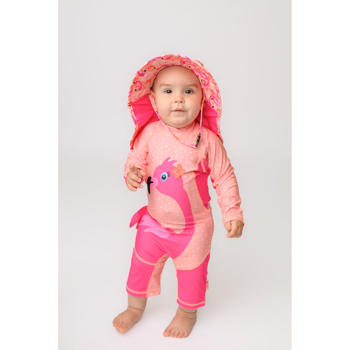 Baby/Toddler Rash Guard One Piece Swimsuit - Franny the Flamingo