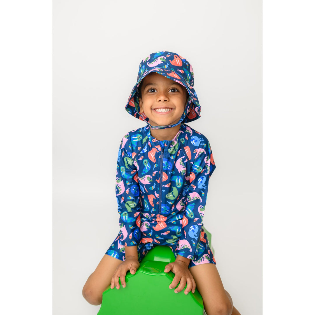 Baby/Toddler Printed Bucket Sun Hat - Wally the Walrus