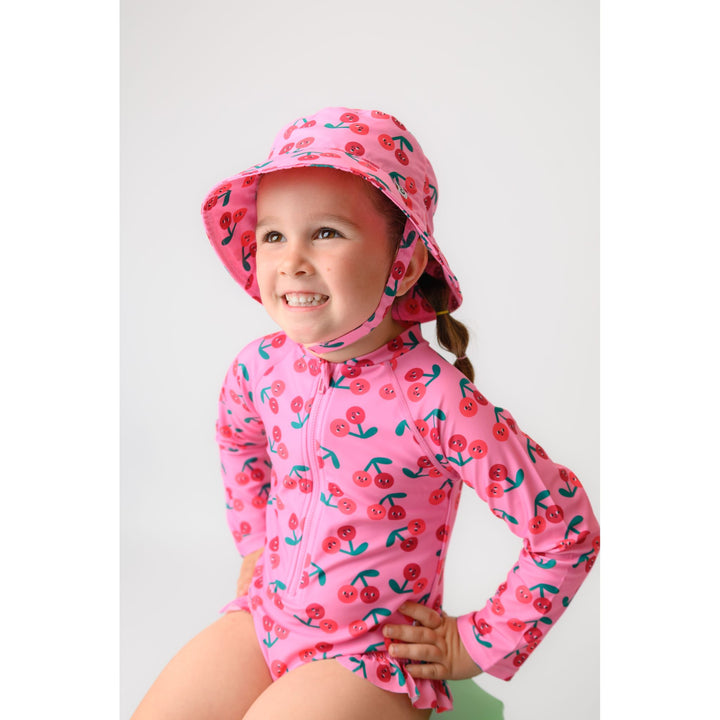 Baby/Toddler Printed Bucket Sun Hat - Cherry