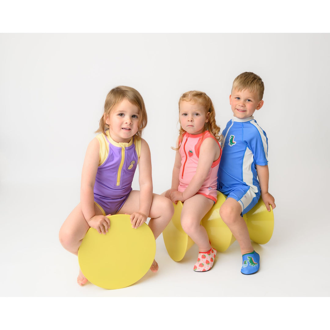 Girls Baby/Toddler Sleeveless One Piece Solid Swimsuit - Pineapple