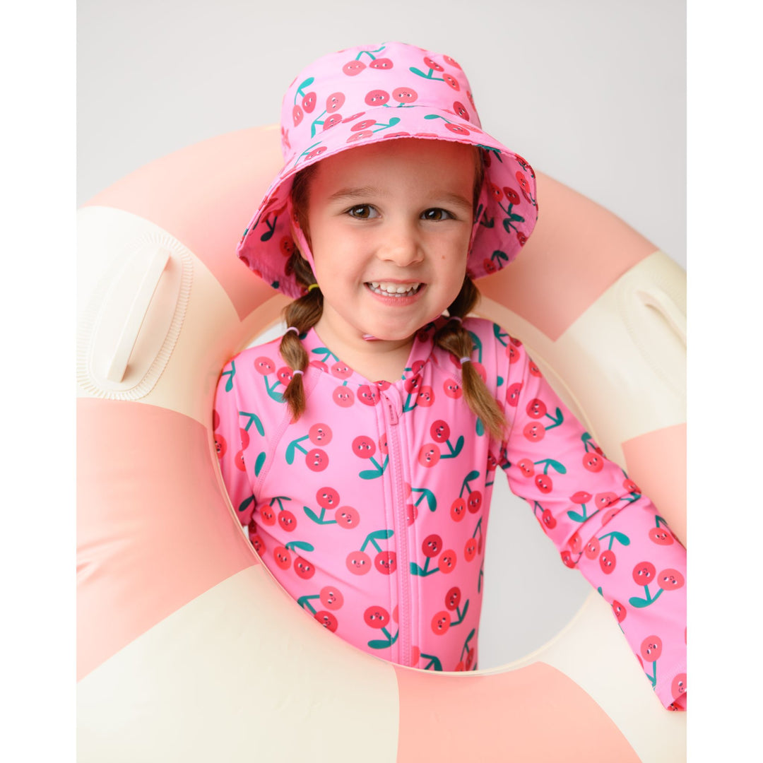 Baby/Toddler Printed Bucket Sun Hat - Cherry