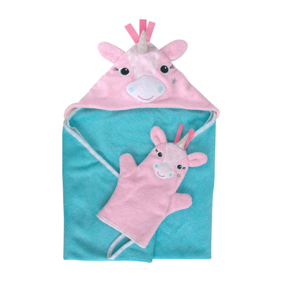 Baby Plush Terry Bath Mitt - Allie Alicorn