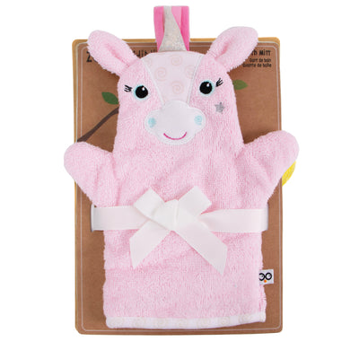 Baby Plush Terry Bath Mitt - Allie Alicorn