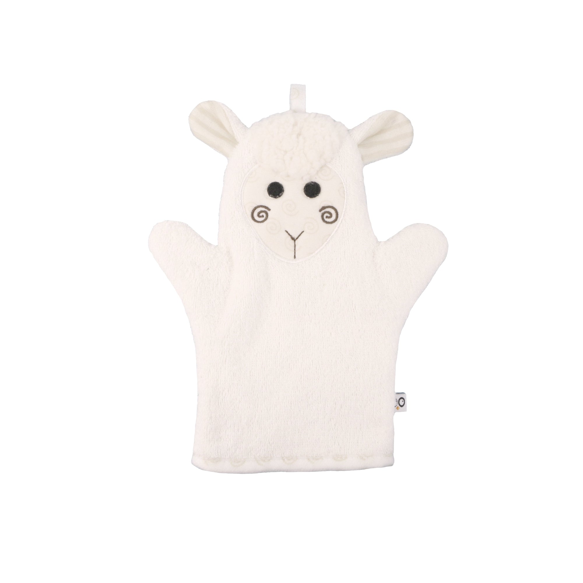 Baby Snow Terry Bath Mitt - Lucky the Lamb