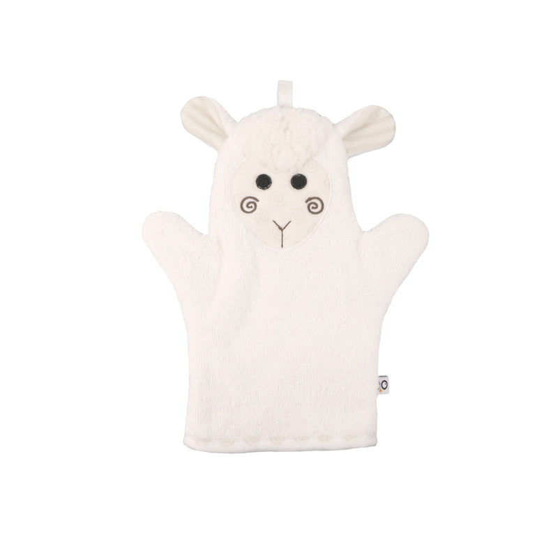 Baby Snow Terry Bath Mitt - Lucky the Lamb