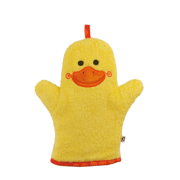 ZOOCCHINI Baby Snow Terry Bath Mitt Puddles the Duck