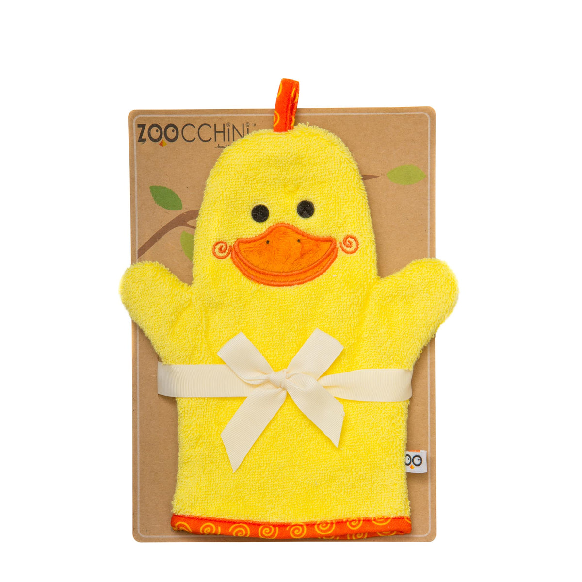 ZOOCCHINI Baby Snow Terry Bath Mitt Puddles the Duck