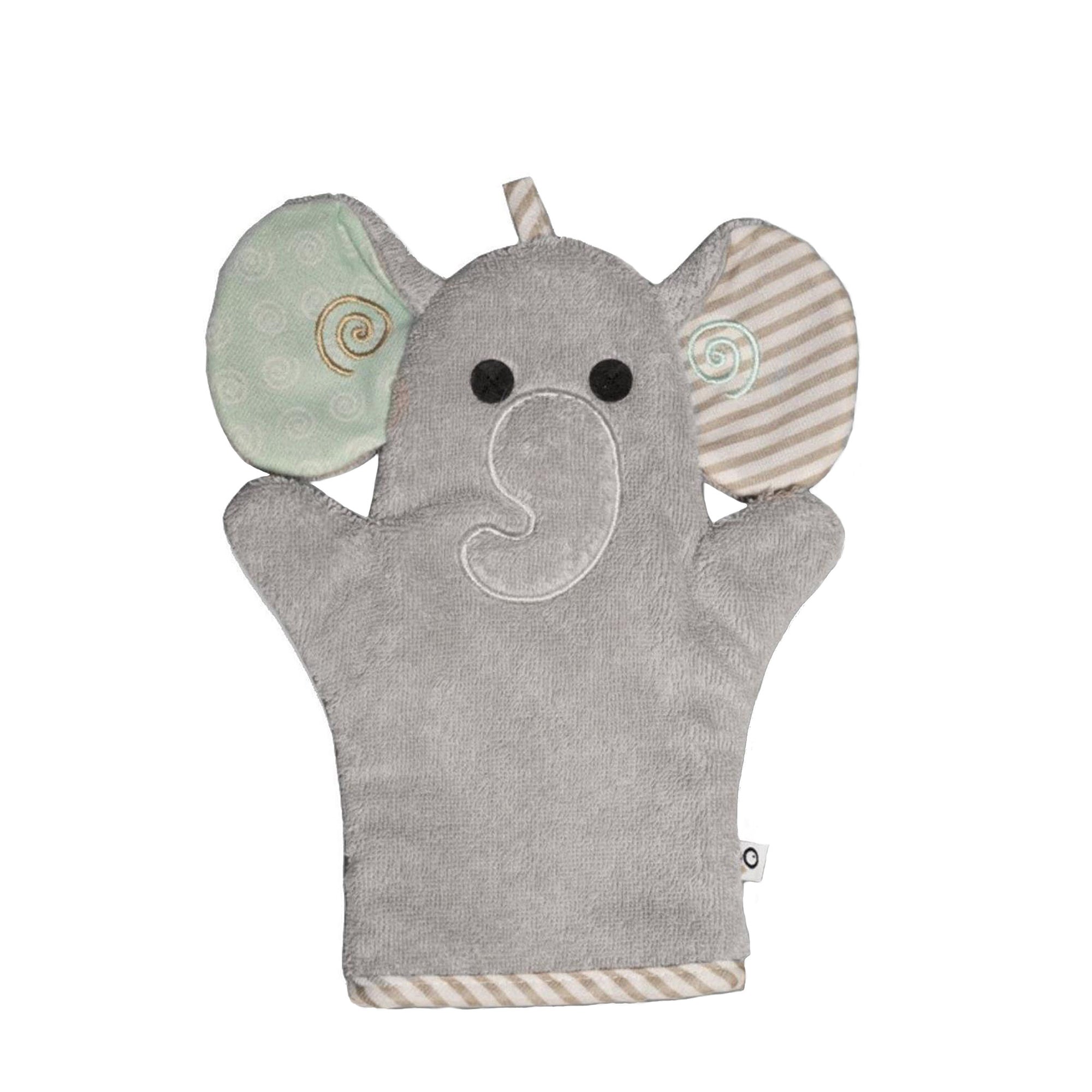 Baby Snow Terry Bath Mitt - Elle the Elephant