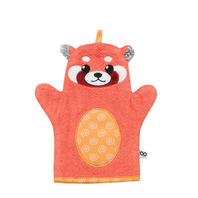 Baby Snow Terry Bath Mitt - Remi the Red Panda