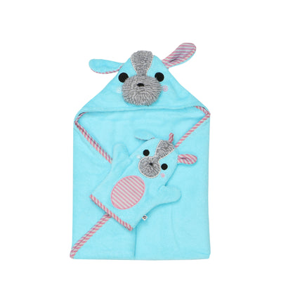 Baby Snow Terry Hooded Bath Towel - Yoko the Yorkie