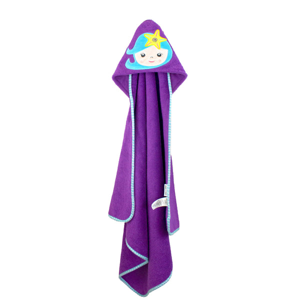 ZOOCCHINI Baby Snow Terry Hooded Bath Towel Maya the Mermaid