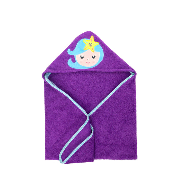 ZOOCCHINI Baby Snow Terry Hooded Bath Towel Maya the Mermaid