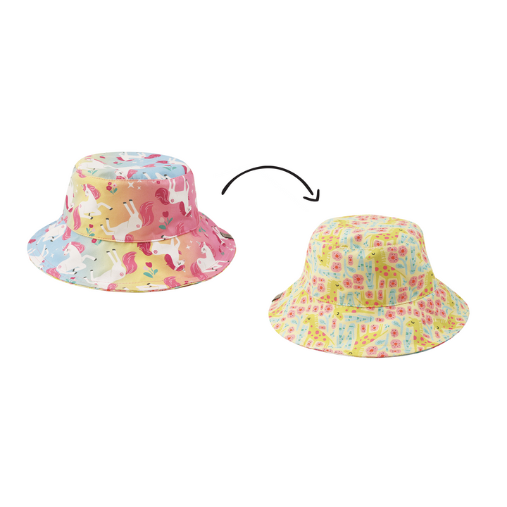 (NEW!) ZOOxFJK Baby/Kids Reversible Patterned Sun Hat - Unicorn | Giraffe