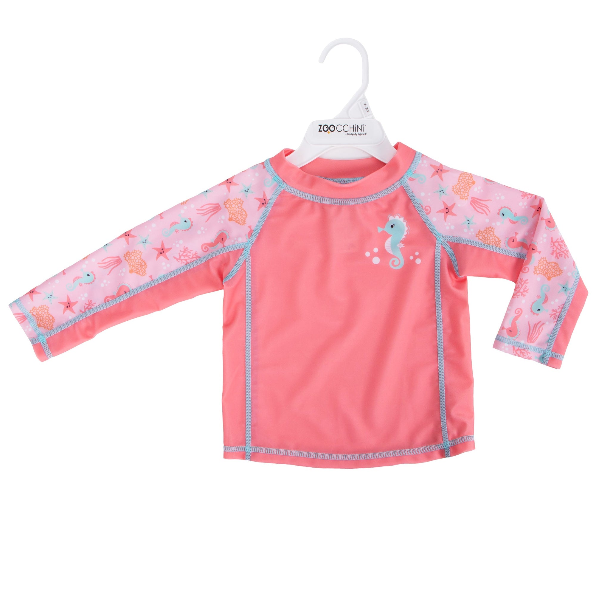 Baby Rash Guard Long Sleeve Swim Top - Seahorse - ZOOCCHINI