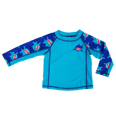 Baby Rash Guard Long Sleeve Swim Top - Shark