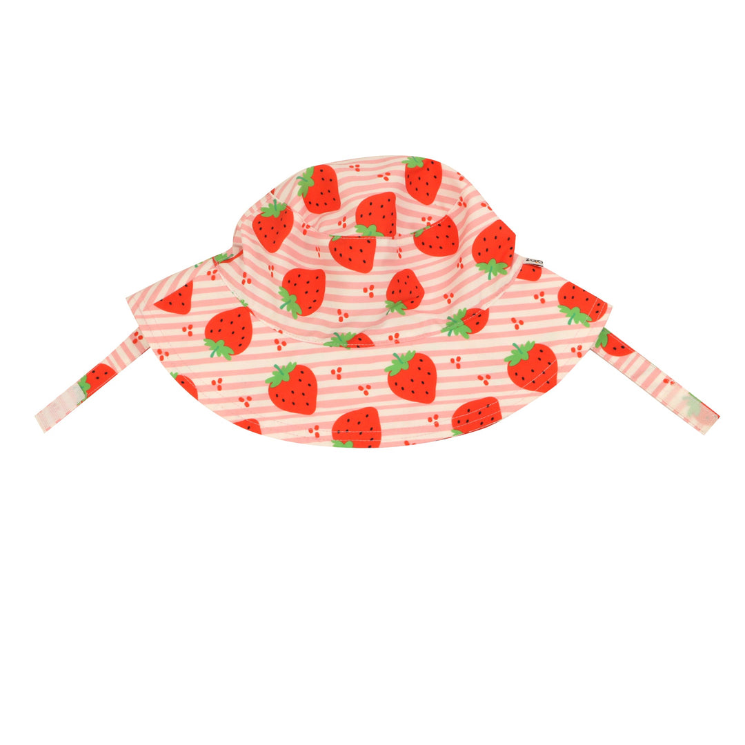 Baby/Toddler Printed Bucket Sun Hat - Strawberry