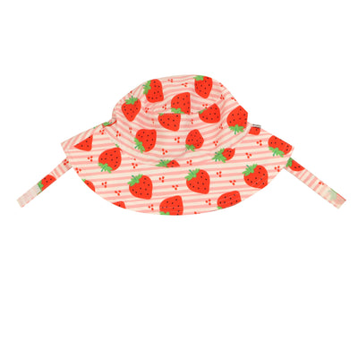 Baby/Toddler Printed Bucket Sun Hat - Strawberry