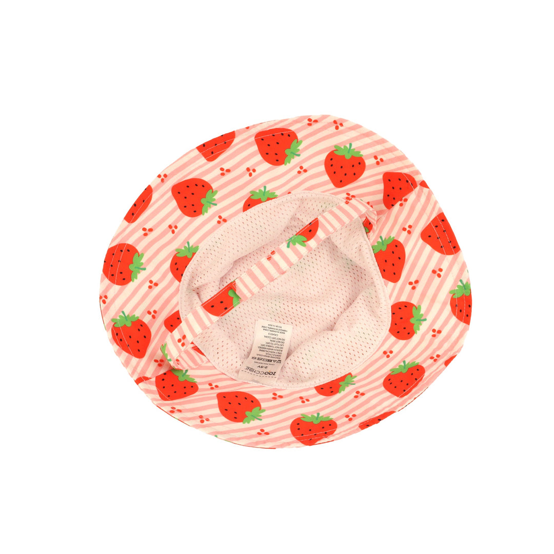 Baby/Toddler Printed Bucket Sun Hat - Strawberry