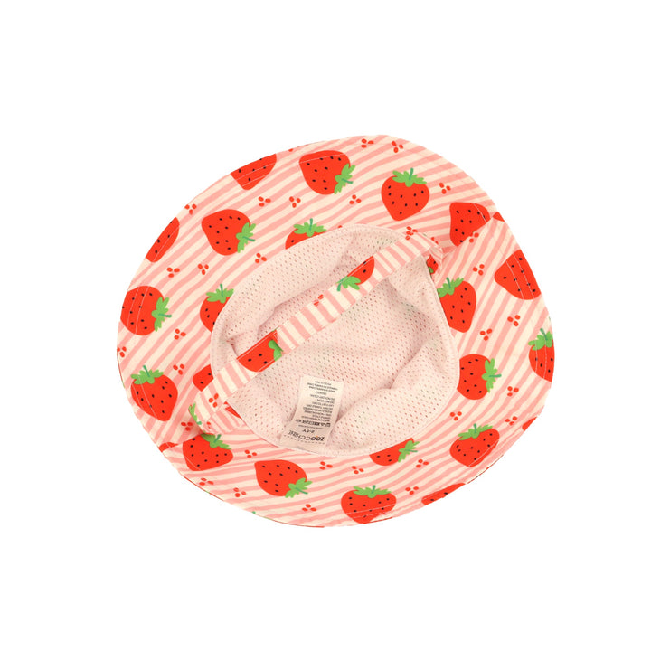 Baby/Toddler Printed Bucket Sun Hat - Strawberry