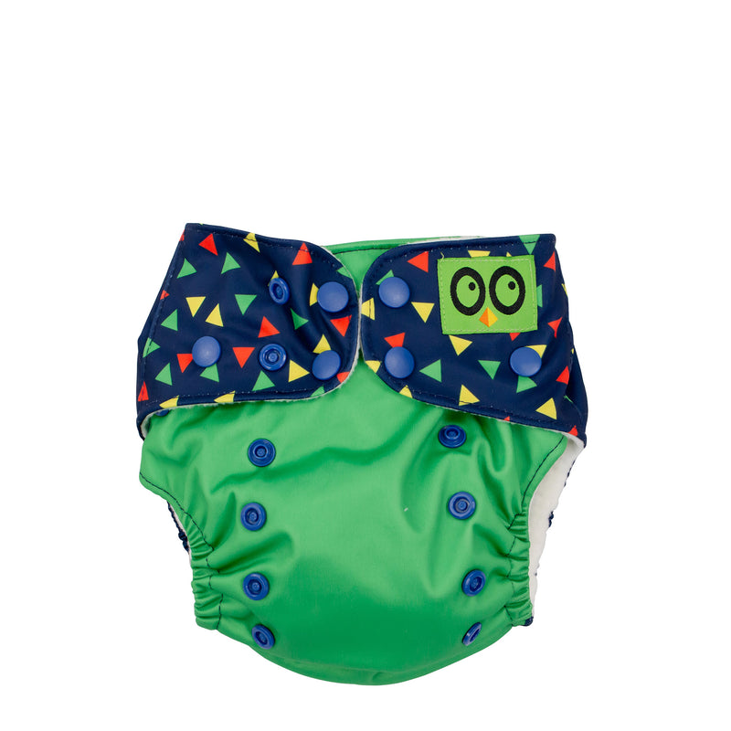 Baby/Toddler Reusable Cloth Pocket Diaper (+2 Inserts) - Devin the Dinosaur