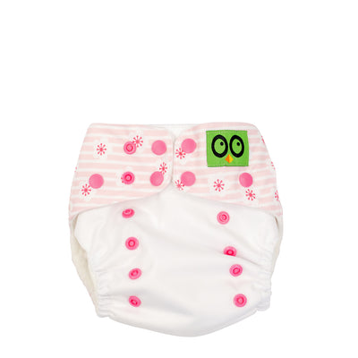 Baby/Toddler Reusable Cloth Pocket Diaper (+2 Inserts) - Pippa the Panda