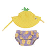 Baby/Toddler Swim Diaper & Sun Hat Set - Pineapple Punch