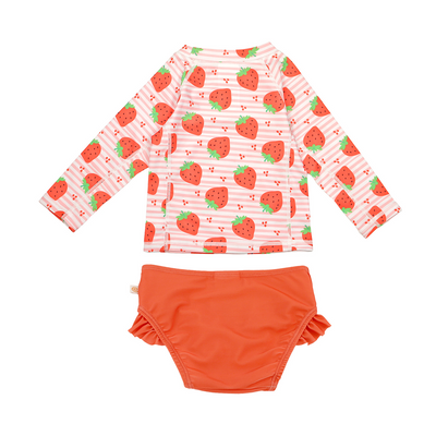 Baby/Toddler Girls Swim Top & Bikini Bottoms Set - Strawberry