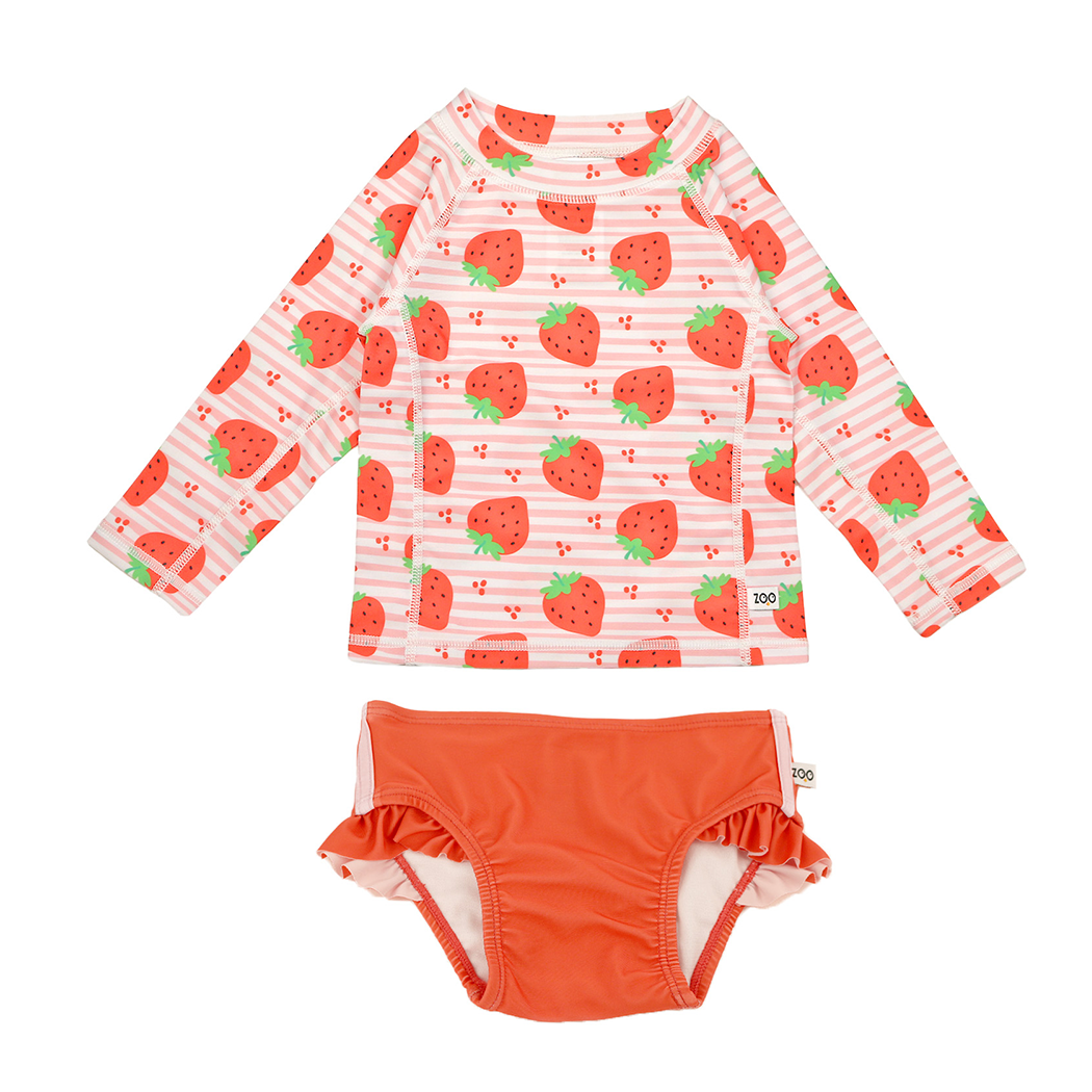 Baby/Toddler Girls Swim Top & Bikini Bottoms Set - Strawberry