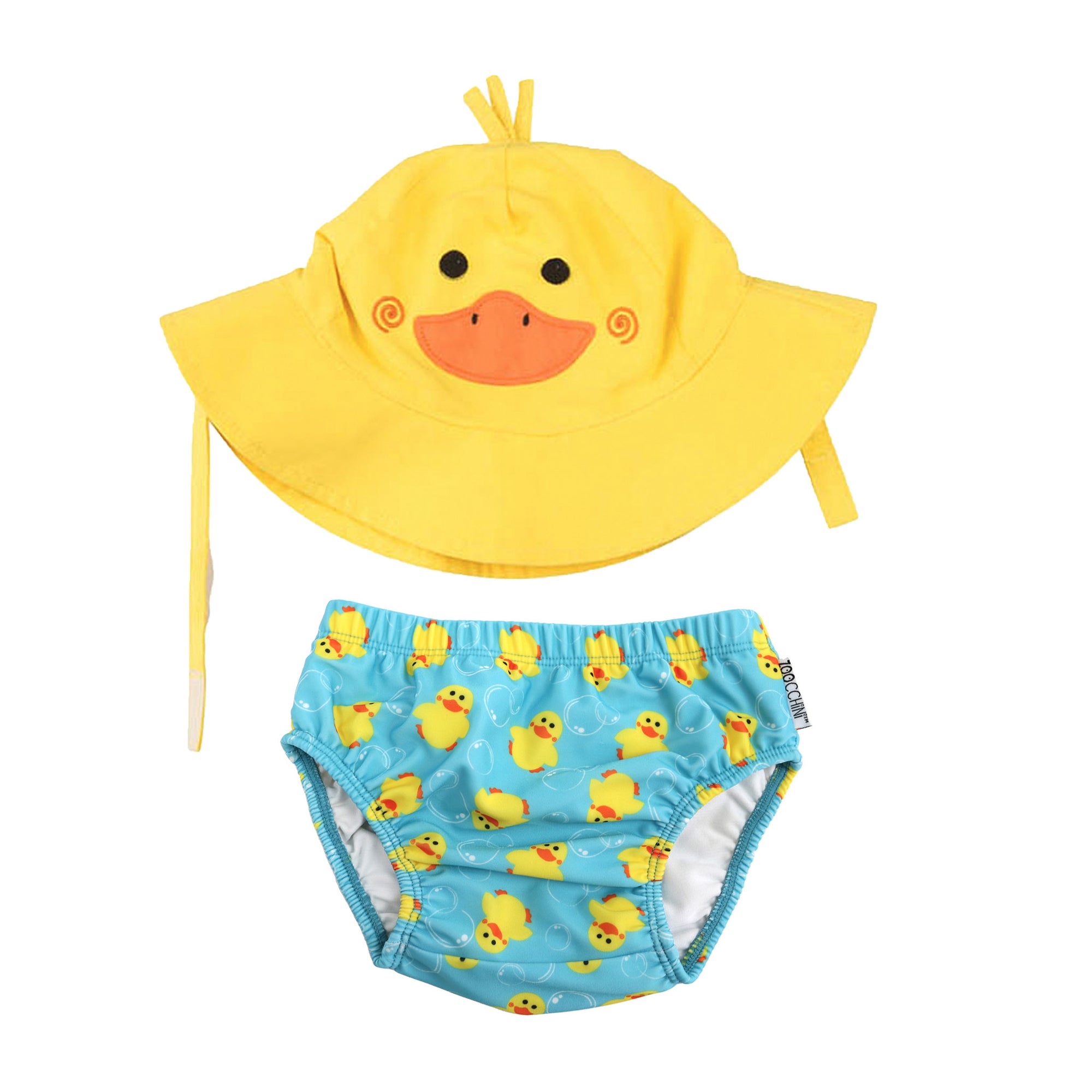 Baby/Toddler Swim Diaper & Sun Hat Set - Puddles the Duck