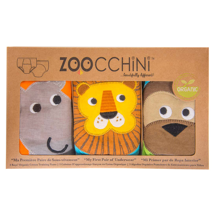 Toddler Organic Potty Training Pants (3-pk) - Safari Friends (Boys)